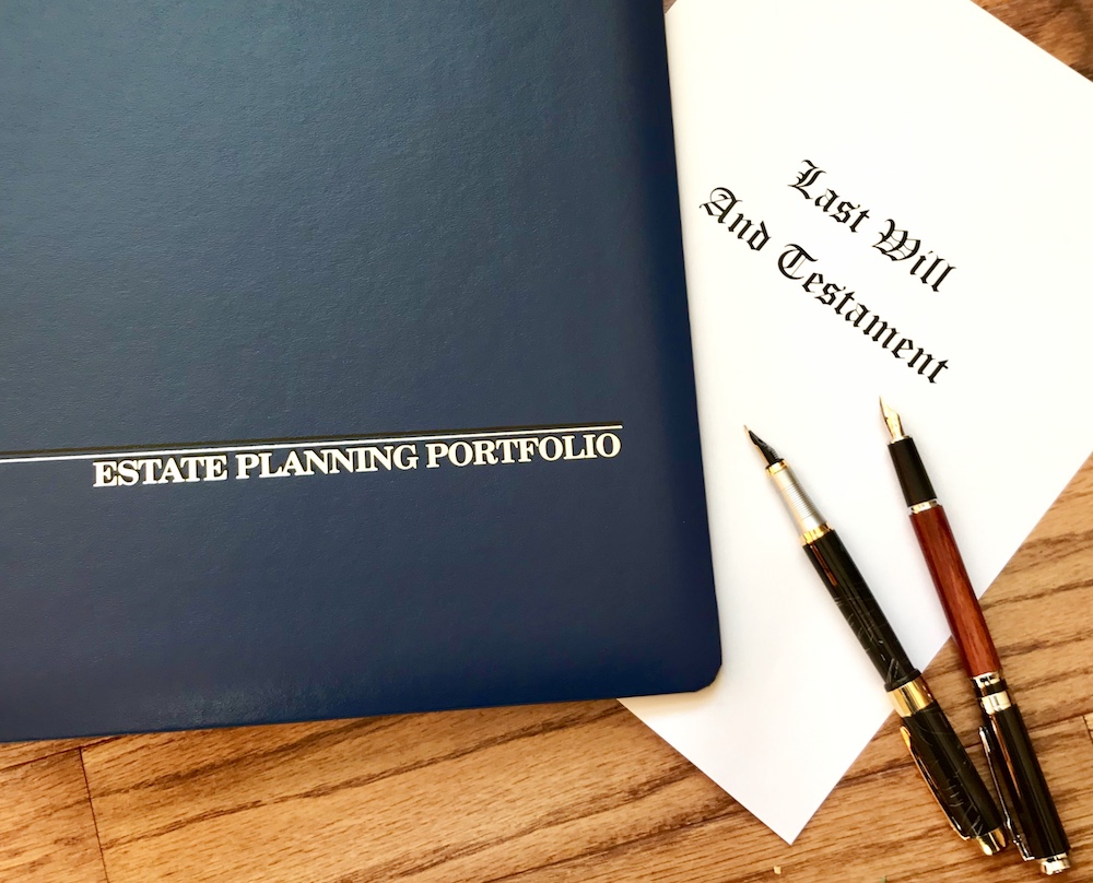 Estate Planning Portfolio on top of Will